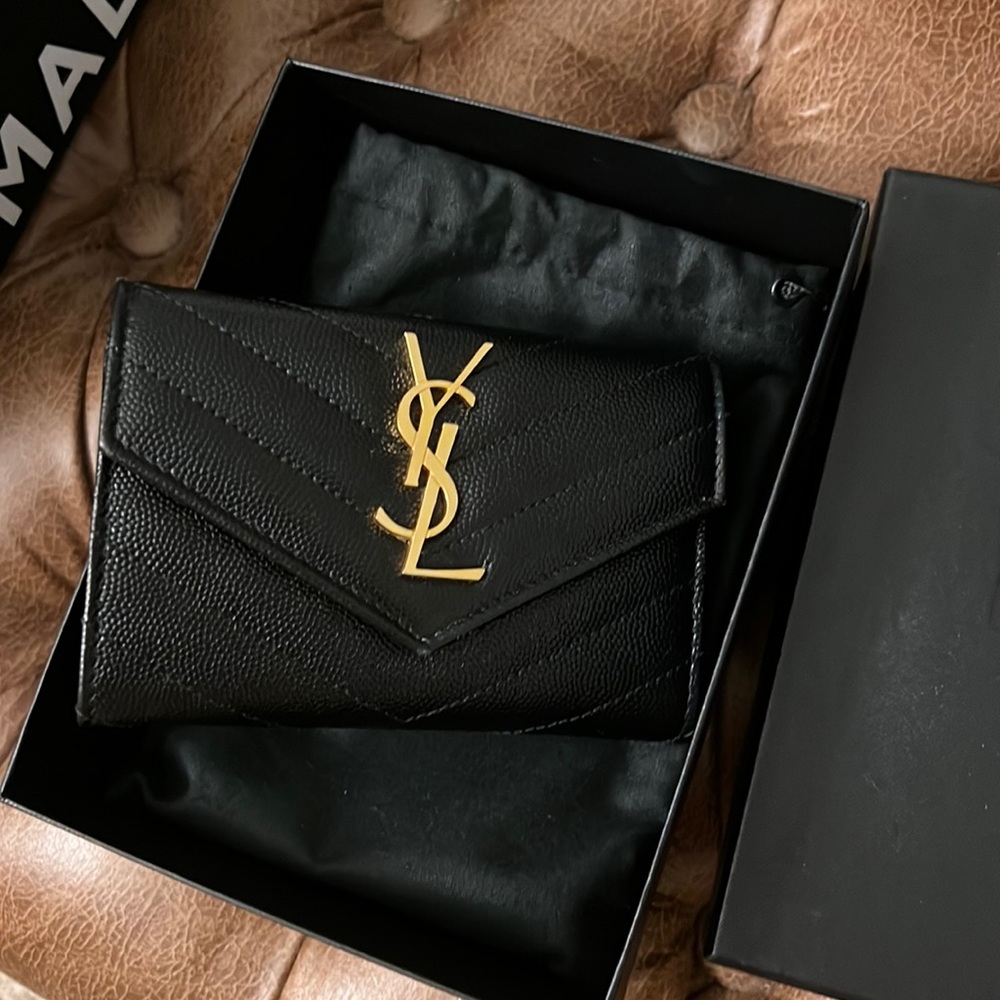 Saint Laurent YSL envelope card case wallet